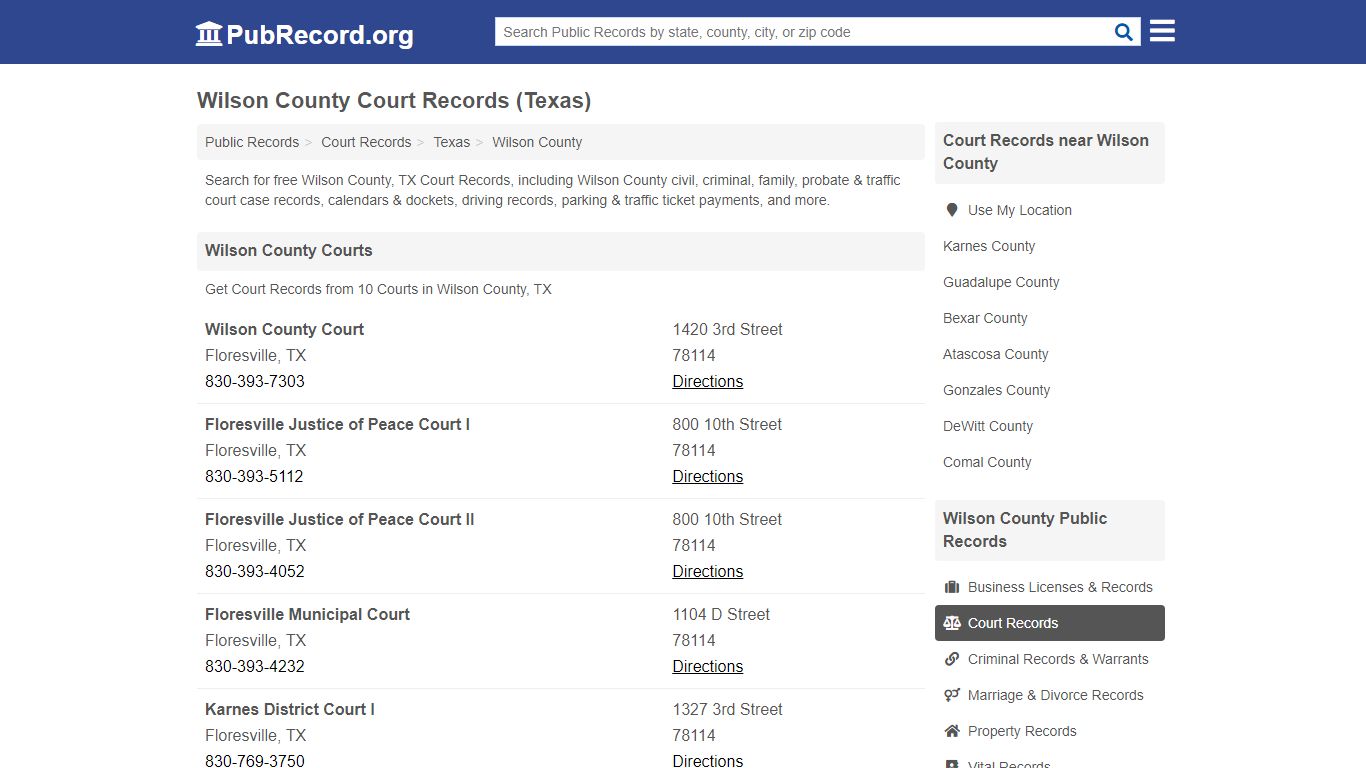 Free Wilson County Court Records (Texas Court Records) - PubRecord.org